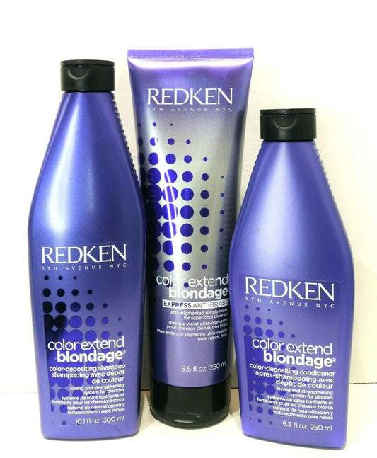 3 pc set - Redken Blondage Shampoo 10 oz, Conditioner 8 oz, mask 8 oz / sale