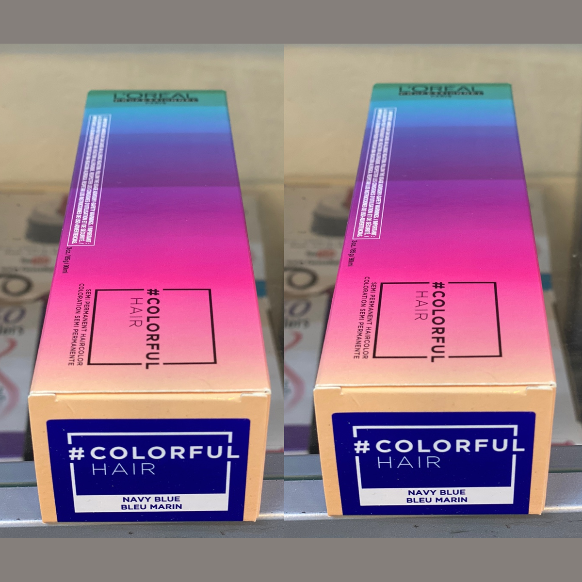 2-pack Loreal Colorful Semi-Permanent / Haircolor, 3 oz Navy Blue fs