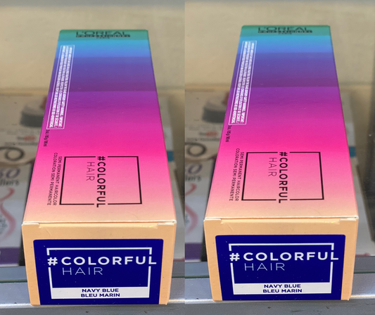 2-pack Loreal Colorful Semi-Permanent / Haircolor, 3 oz Navy Blue fs