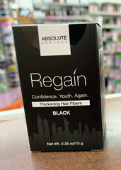 Absolute Regain Hair Fibers BLACK 0.35 oz /10g (you get 12g bonus size) pure