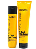 Matrix Total Result A Curl Can Dream Shampoo 10.1 oz & Rich Mask 9.4 oz Duo