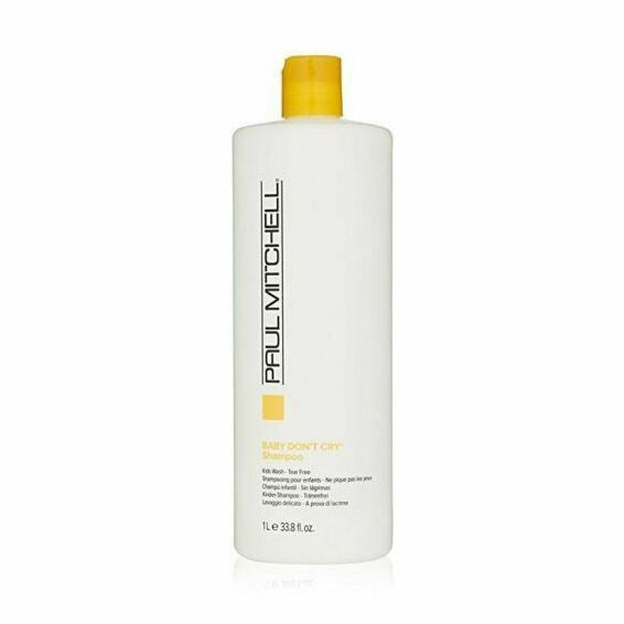 Paul Mitchell Baby Don't Cry Kids Shampoo 33 oz white bottle with yellow cap