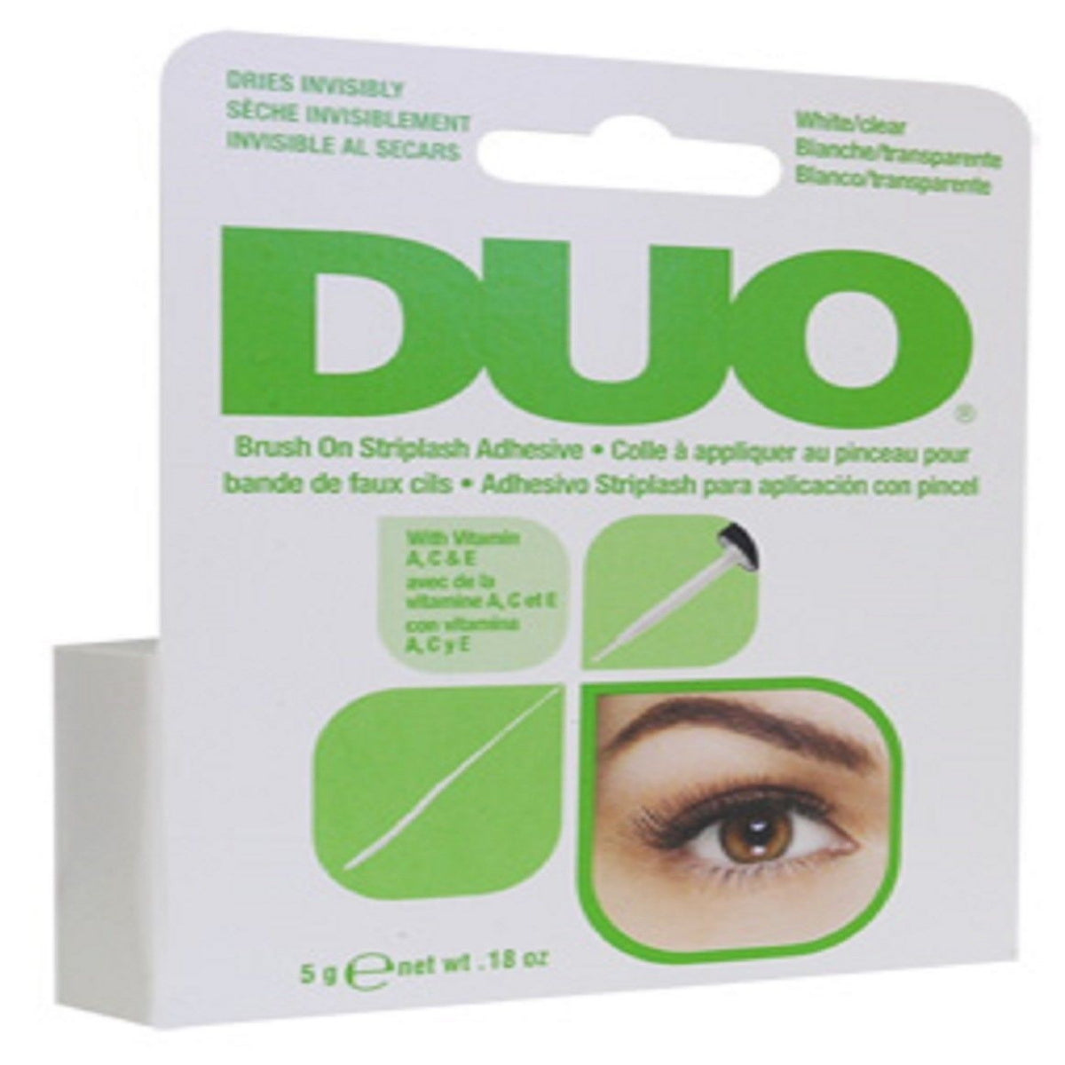Ardell DUO Brush On Striplash Adhesive Glue White, Clear 0.18 oz pure fs