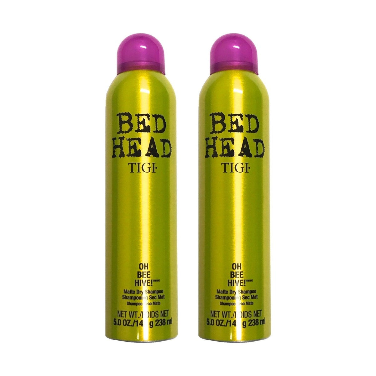 2-Pack Tigi Bed Head Oh Bee Hive! Matte Dry Shampoo 5 oz pure