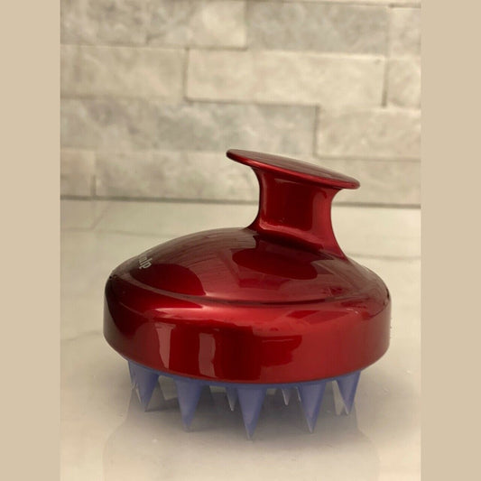 Dr. Scalp Massager MADE IN USA Shampoo Brush Soft Head Scrub Silicone RED pure