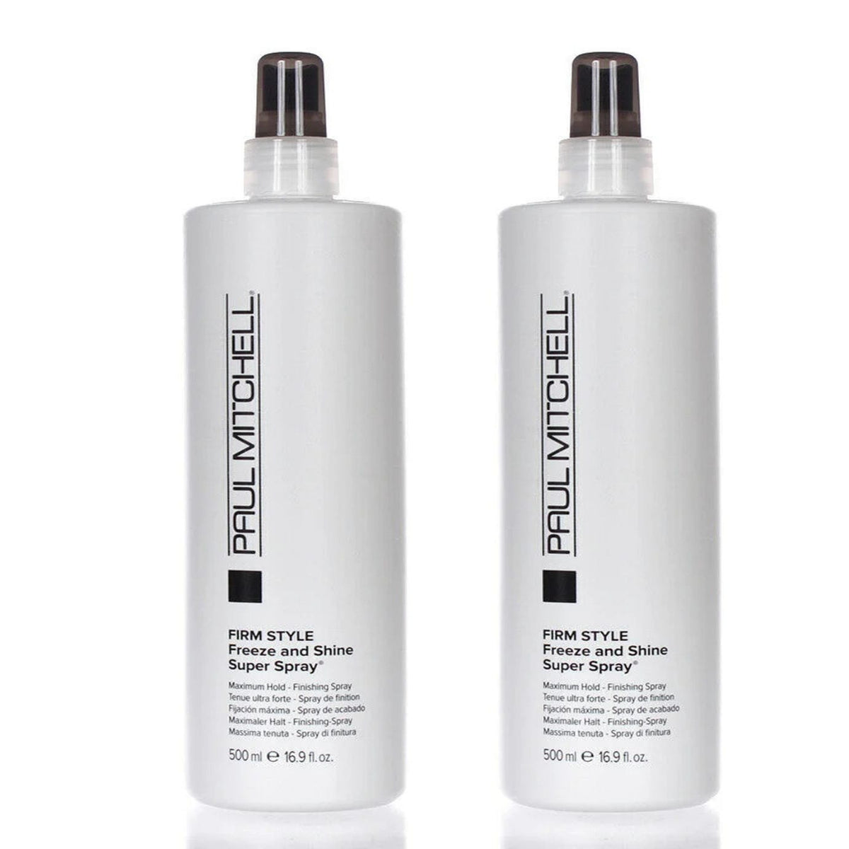 Paul Mitchell Freeze and Shine Super Spray 16.9 oz 2-pack for firm hold and shine