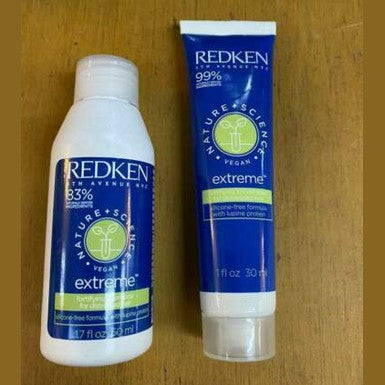 Redken Nature Science / Extreme Shampoo 1.6 oz and conditioner 1 oz DUO Travel pure