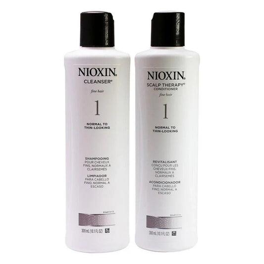 Nioxin System 1 Cleanser & Scalp Therapy / Conditioner 10.1 oz (original) Duo - pure