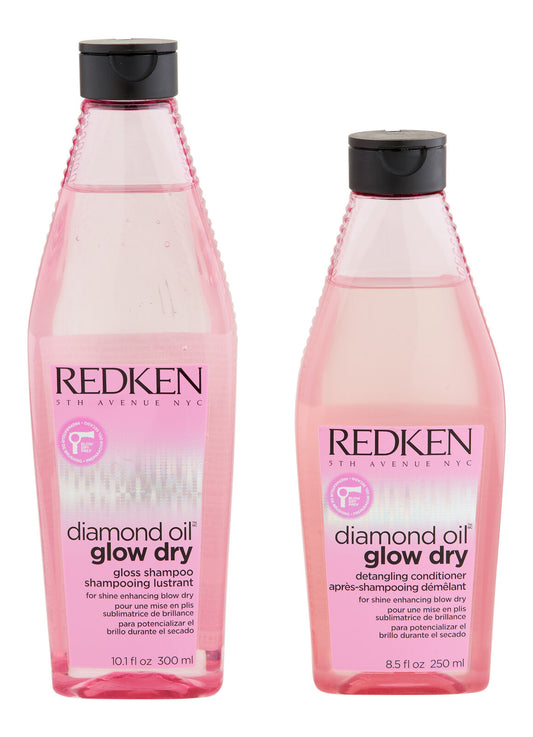 Redken Diamond Oil / Glow Dry - Gloss Shampoo & Conditioner (10.1 oz/8.5 oz) DUO sale fs