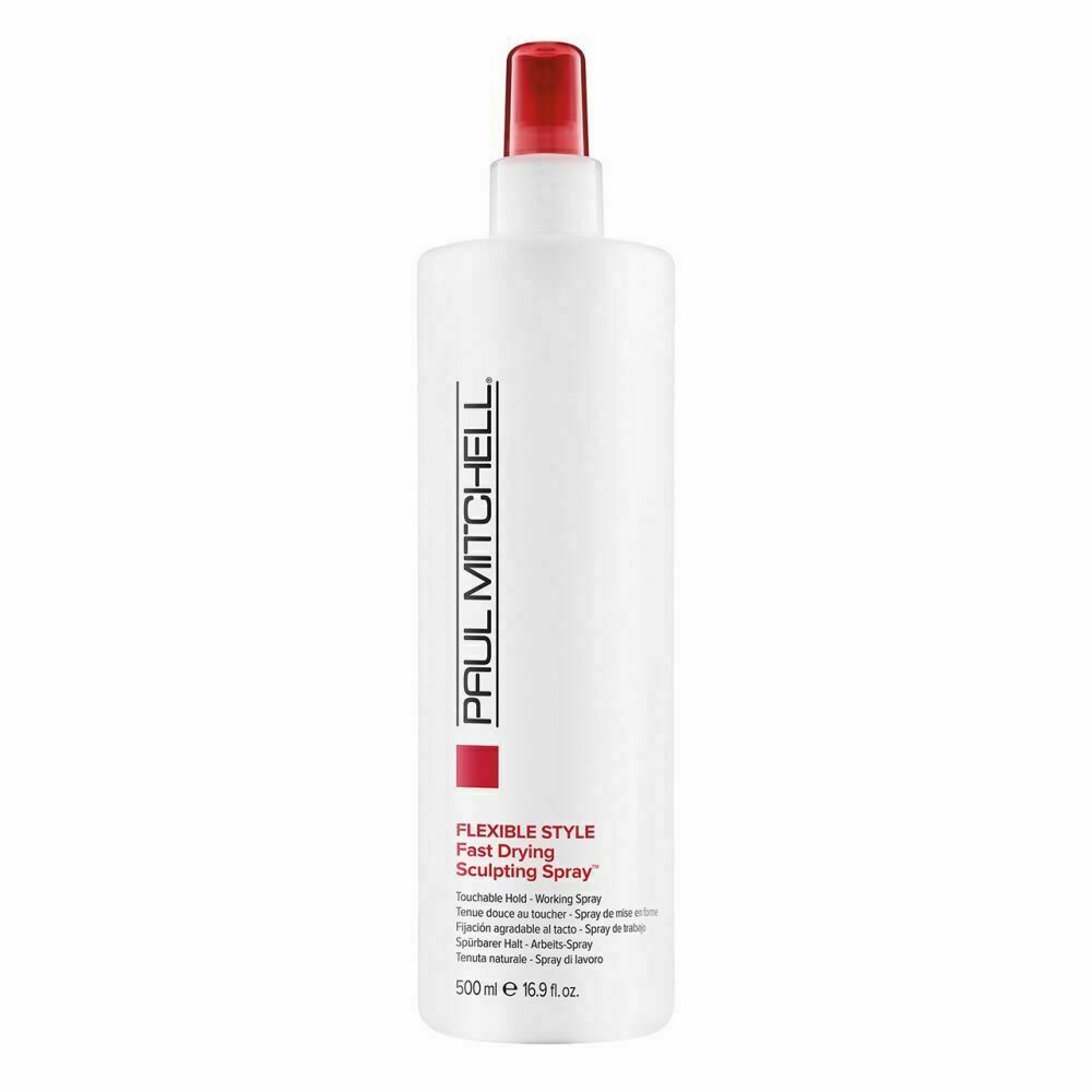 Paul Mitchell Fast Drying Sculpting Spray 16.9 oz bottle with red nozzle for flexible hold