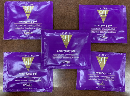 5 Pack - Hayashi 911 Emergency Pack / Deep Reconstructor , 1 oz travel