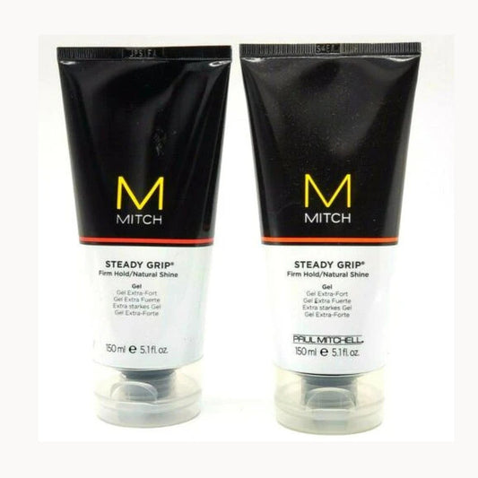 2-pack Paul Mitchell / Mitch Steady Grip Firm Hold Natural Shine Gel 5.1 oz pure