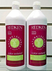 Redken Nature Science Color Extend Shampoo & Conditioner 33 oz DUO Vegan pure