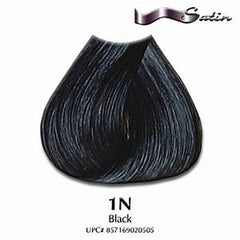 Satin hair color Nutural 1N Black Cover Gray 3 oz sv